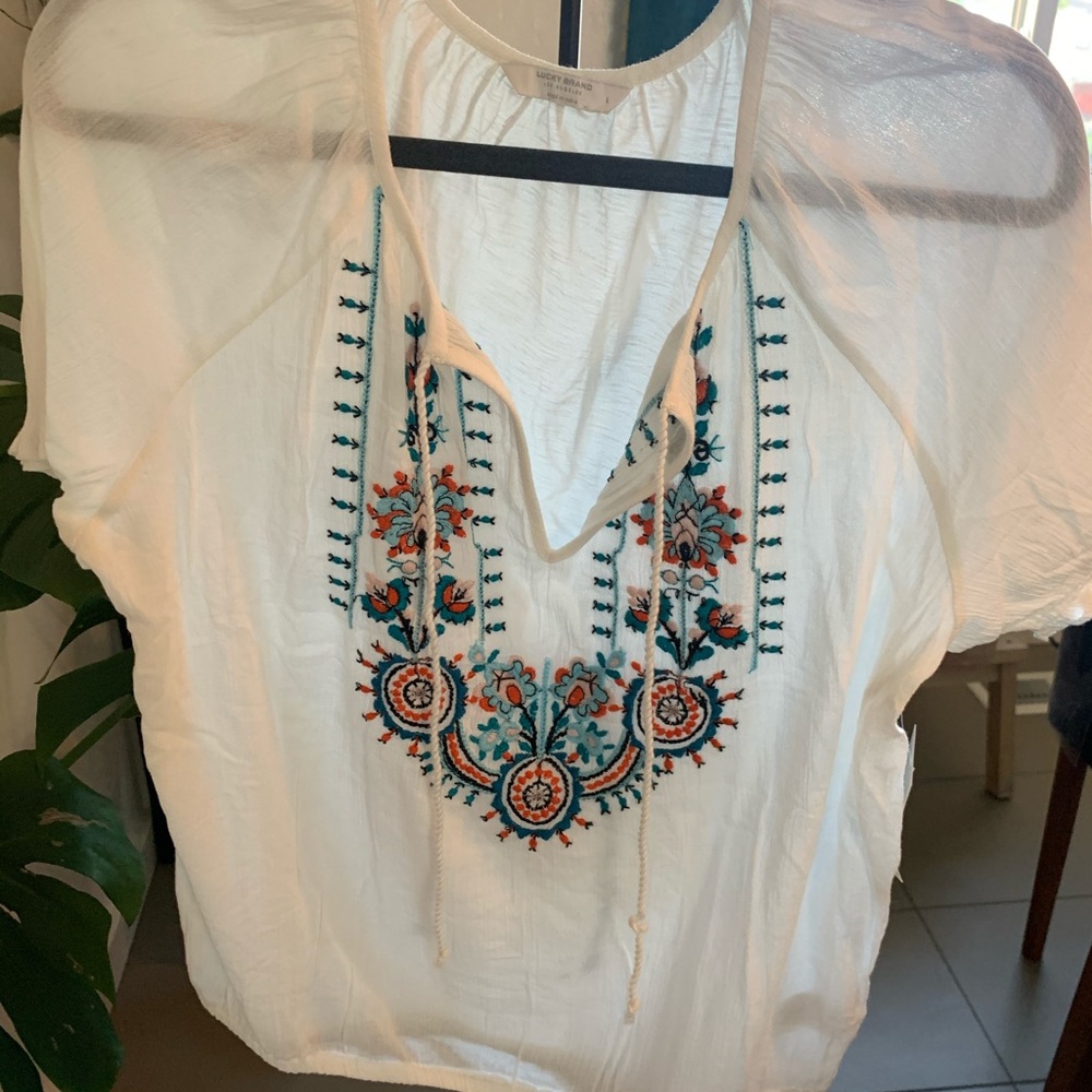 Lucky Brand Embroidered Shirt